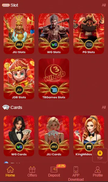 The 777fe Game lobby, select your favorite games and play to earn real rewards.